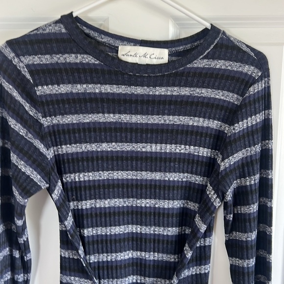 Sante M. Cicca Blue, black and white Striped Dress Size Small - Picture 2 of 7